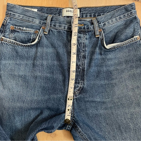 AGOLDE Blue 90's Pinch Waist High Rise Straight Jeans - Picture 11 of 12